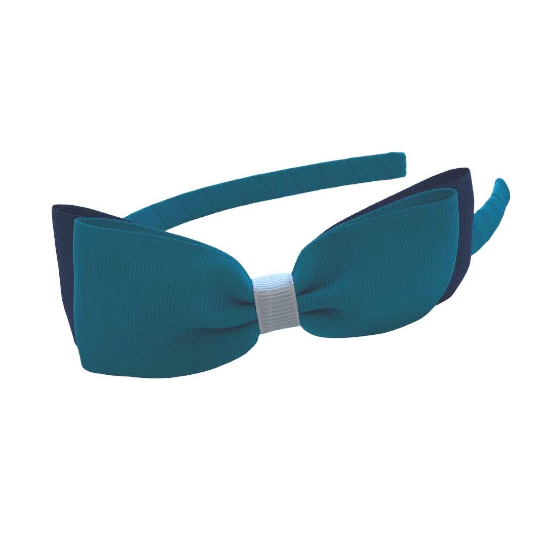 Navy & Teal & White Hair Accessories - Assorted Hair Accessories - School Uniform Hair Accessories - Ponytails and Fairytales