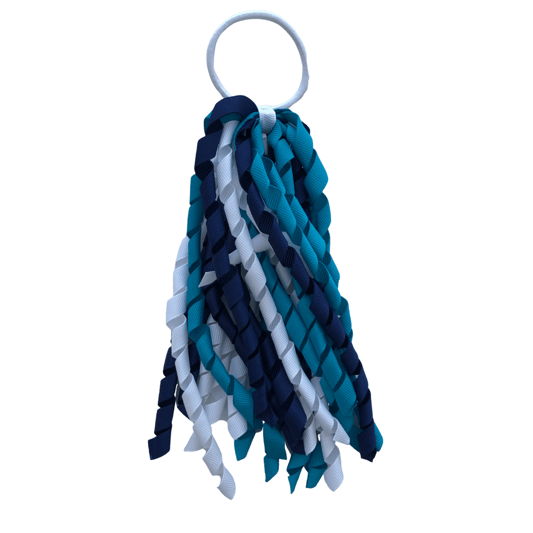 Navy & Teal & White Hair Accessories - Assorted Hair Accessories - School Uniform Hair Accessories - Ponytails and Fairytales