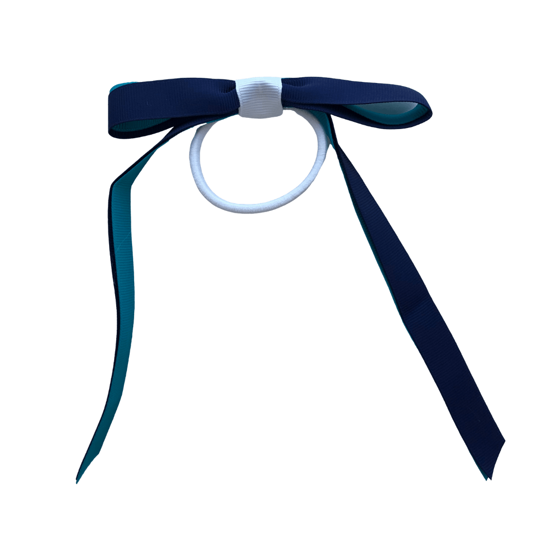 Navy & Teal & White Hair Accessories - Assorted Hair Accessories - School Uniform Hair Accessories - Ponytails and Fairytales