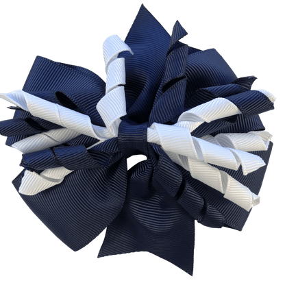 Navy & White Hair Accessories - Assorted Hair Accessories - School Uniform Hair Accessories - Ponytails and Fairytales