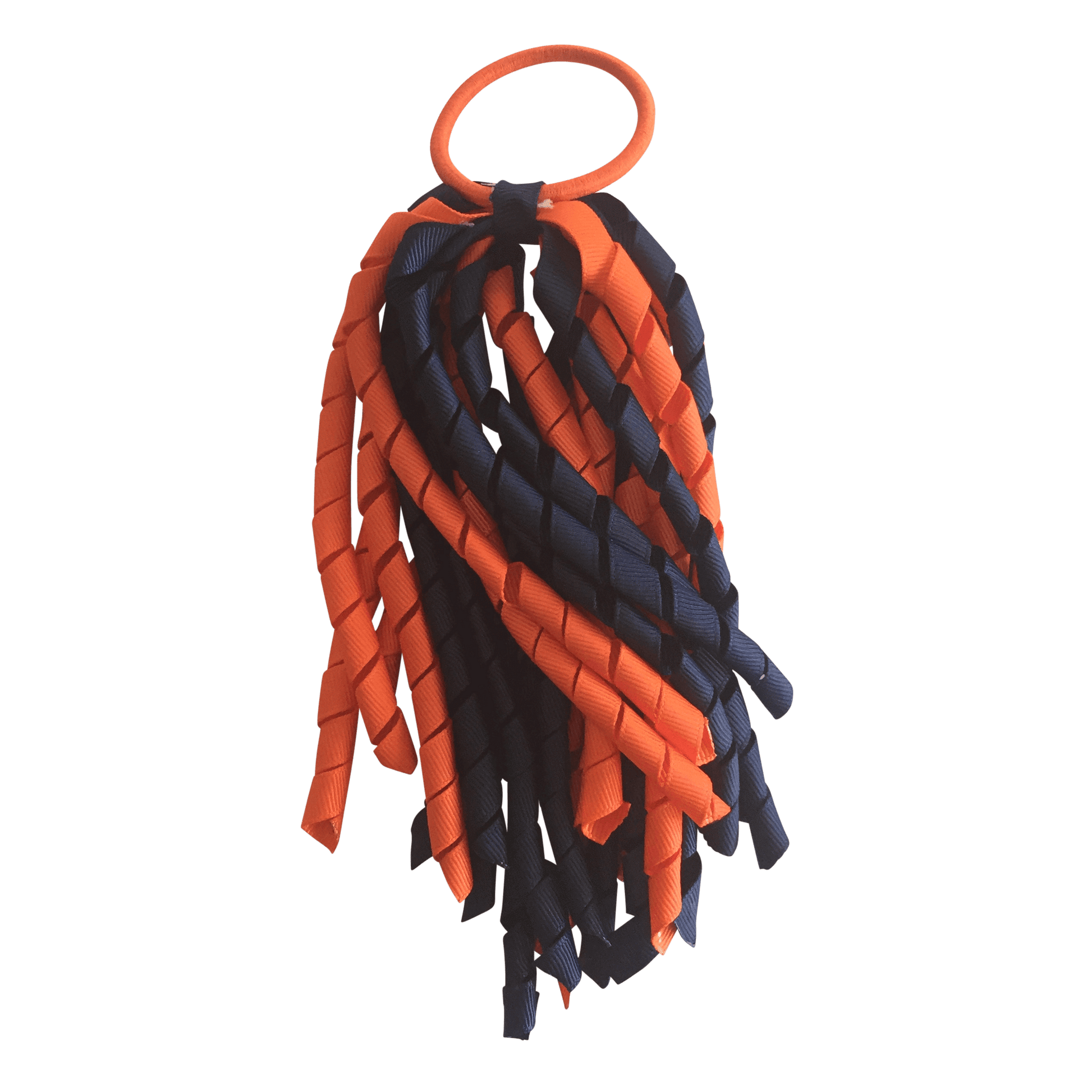 Orange & Navy Hair Accessories - Ponytails and Fairytales