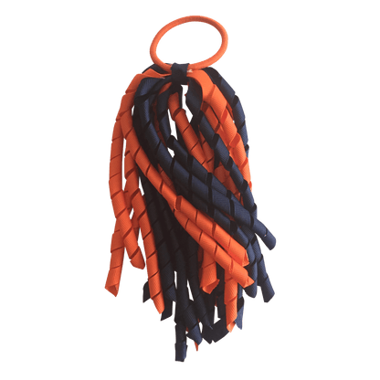 Orange & Navy Hair Accessories - Ponytails and Fairytales