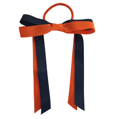 Orange & Navy Hair Accessories - Ponytails and Fairytales