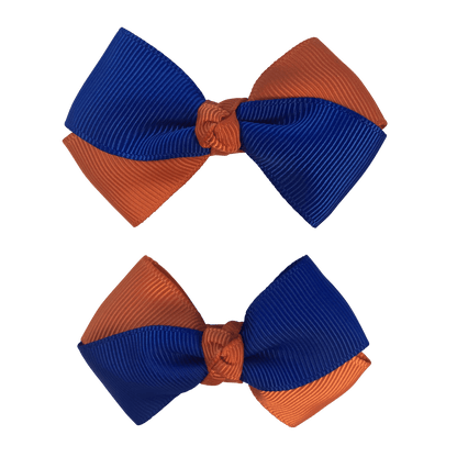 Orange & Royal Blue Hair Accessories - Assorted Hair Accessories - School Uniform Hair Accessories - Ponytails and Fairytales