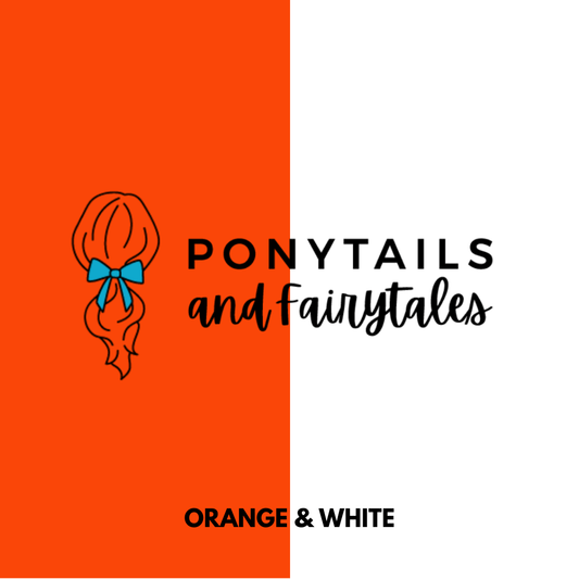 Orange & White Hair Accessories Assorted Hair Accessories School Ponytails - Colours 