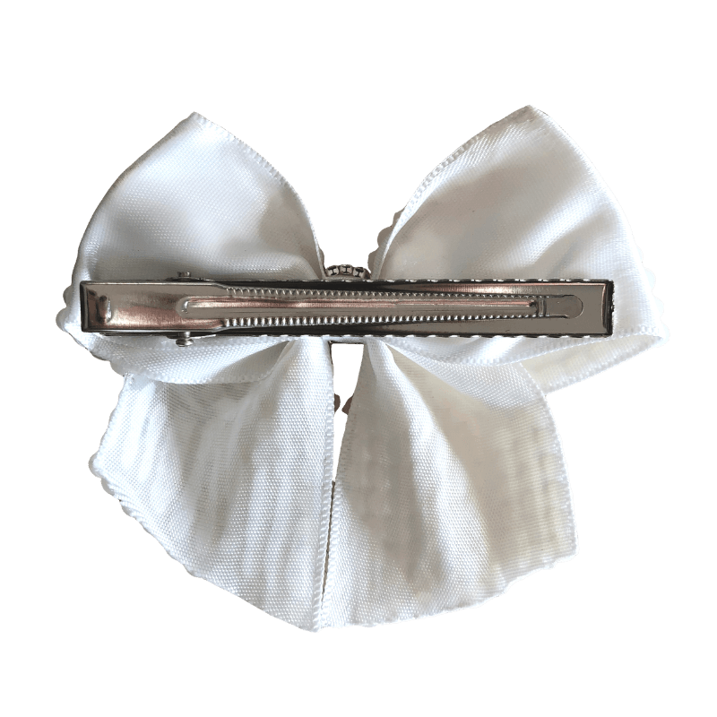 Pearl Embellished Bow Clip - Hair clips - School Uniform Hair Accessories - Ponytails and Fairytales