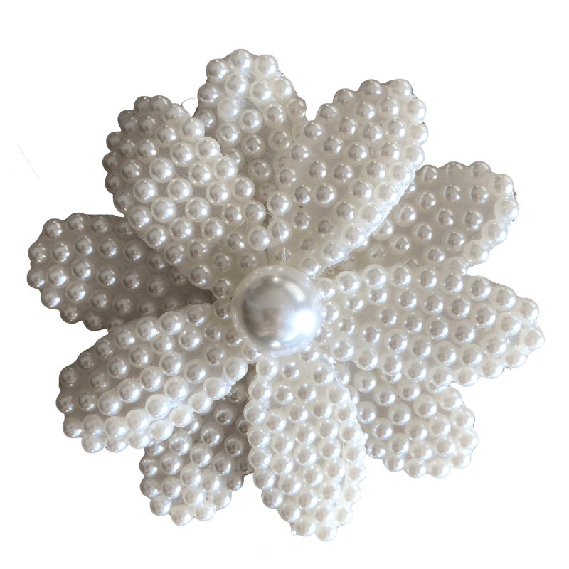 Pearl Embellished Flower Clip - Hair clips - School Uniform Hair Accessories - Ponytails and Fairytales