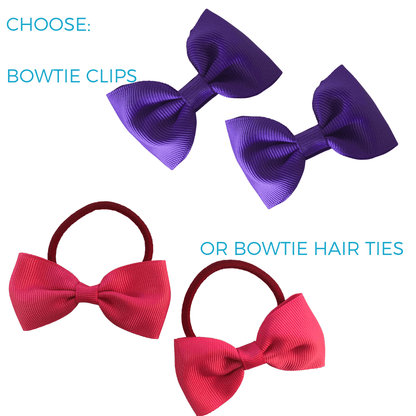 Perfect party favours for little girls' and boys' parties (10pc) - Bow Ties - School Uniform Hair Accessories - Ponytails and Fairytales