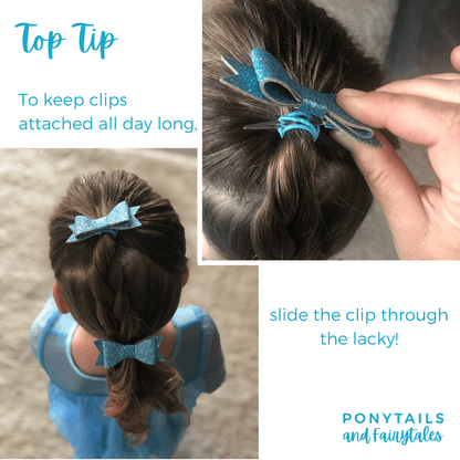 Ponytail Streamer Hair clips School Ponytails 