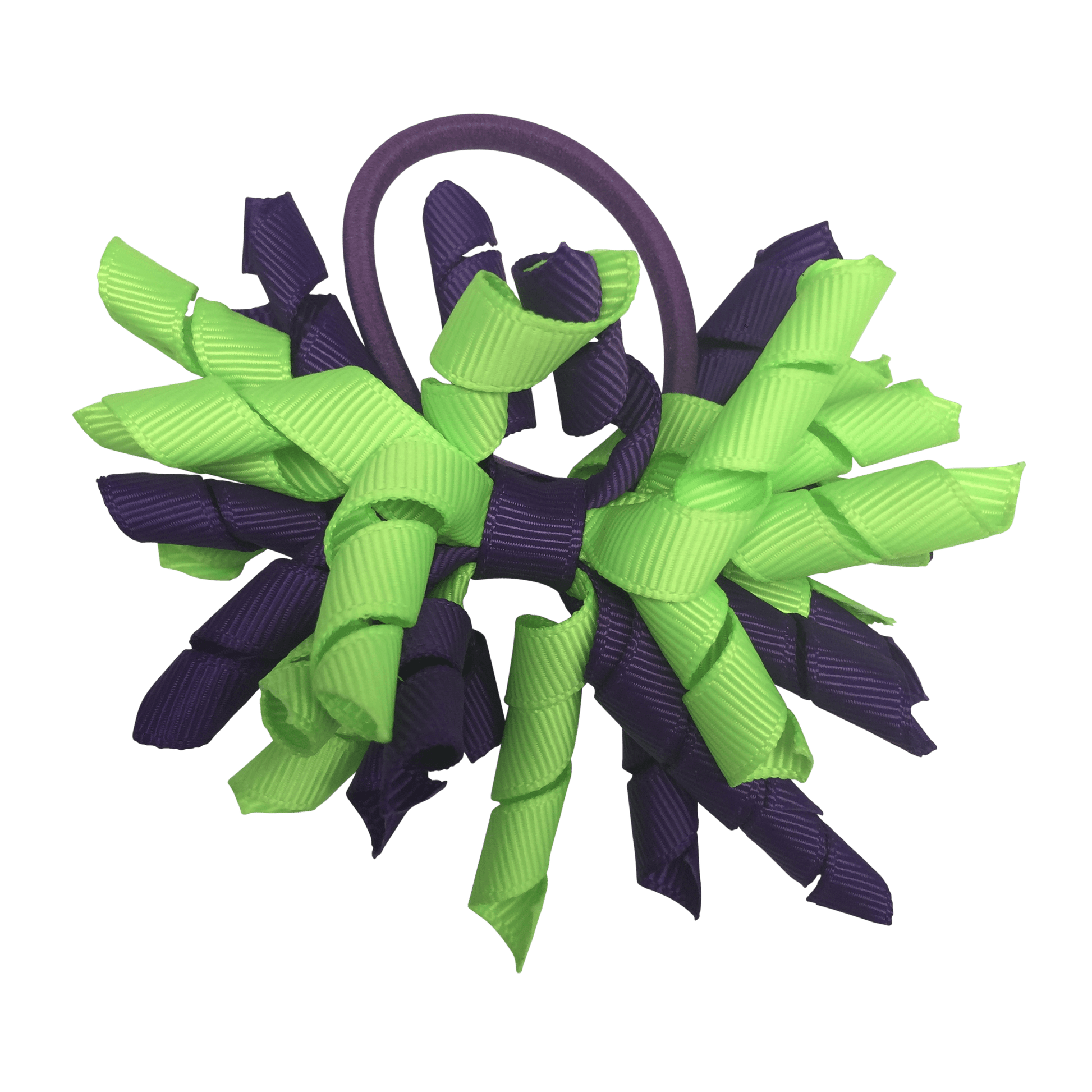 Fluoro Green & Purple Hair Accessories - Ponytails and Fairytales