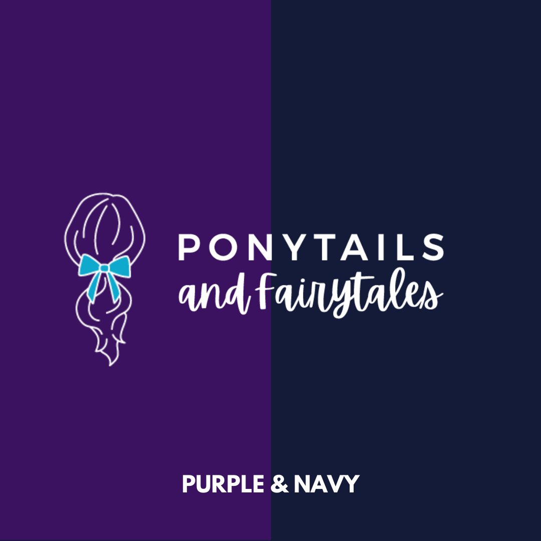 Purple & Navy Hair Accessories - Ponytails and Fairytales