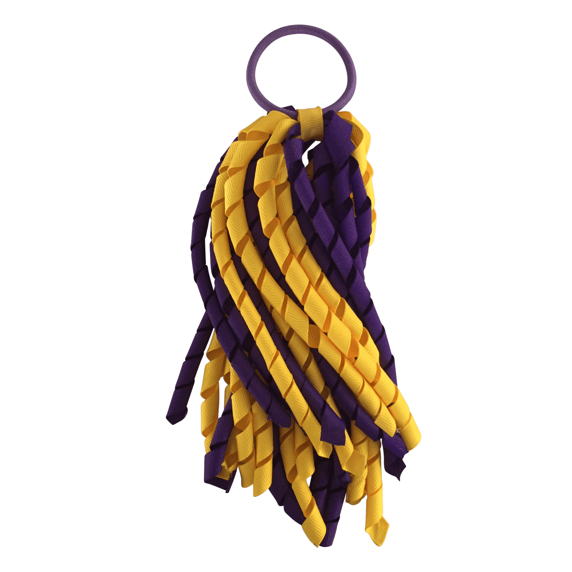 Purple & Yellow Hair Accessories - Ponytails and Fairytales