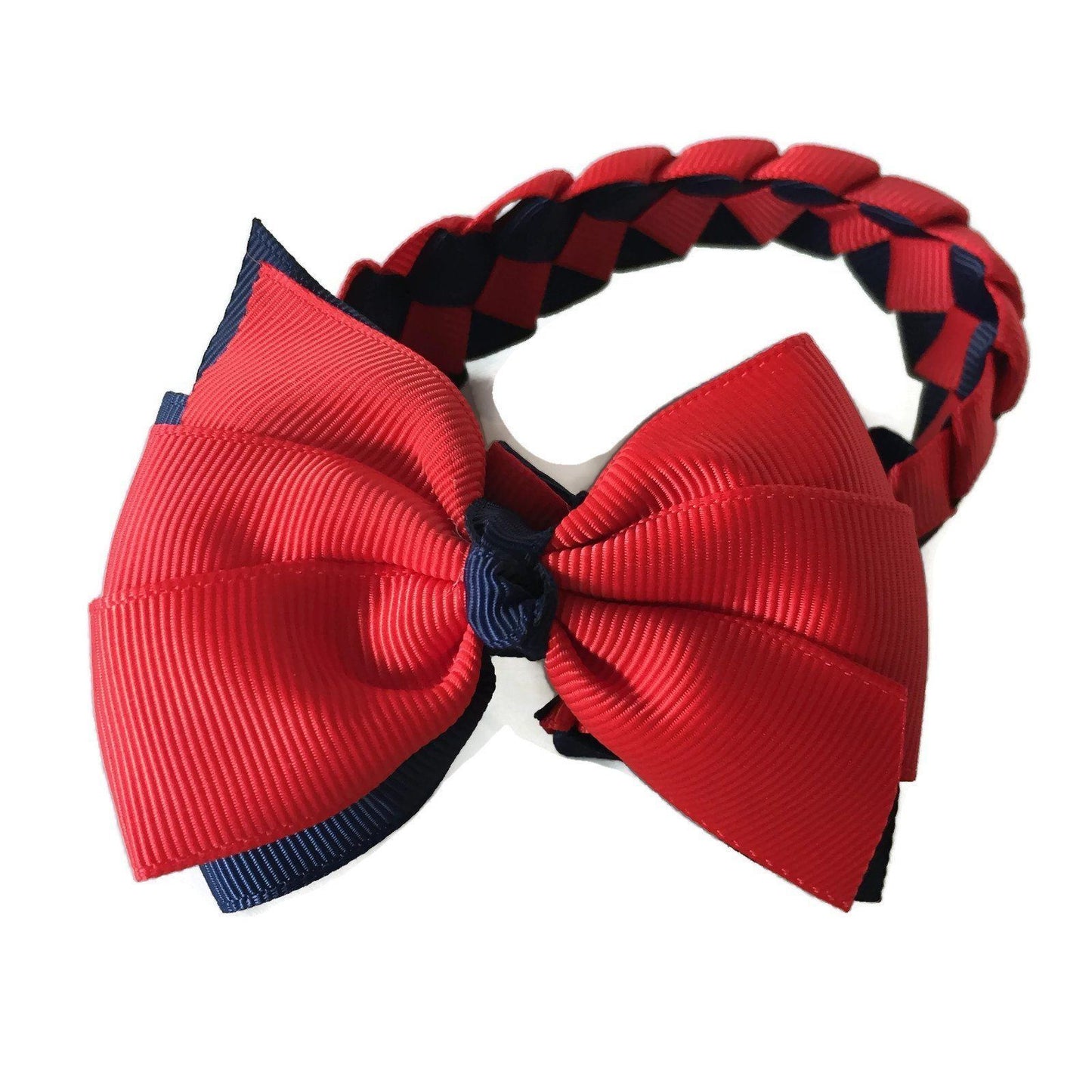 Red & Navy Hair Accessories - Ponytails and Fairytales