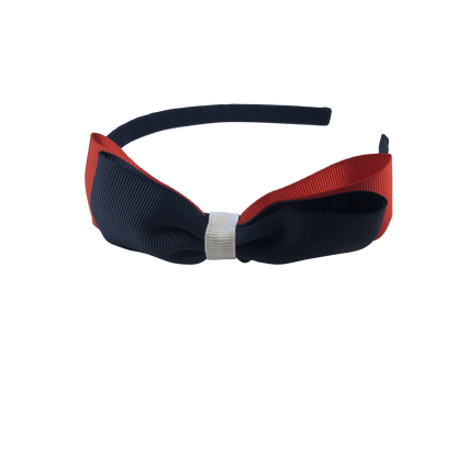 Red & Navy & White Hair Accessories - Assorted Hair Accessories - School Uniform Hair Accessories - Ponytails and Fairytales