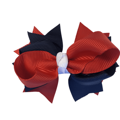 Red & Navy & White Hair Accessories - Assorted Hair Accessories - School Uniform Hair Accessories - Ponytails and Fairytales