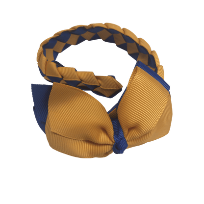 Royal Blue & Gold Hair Accessories - Ponytails and Fairytales