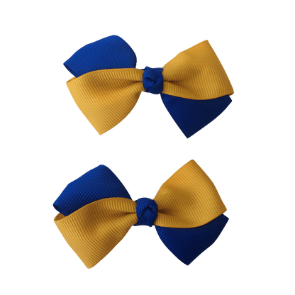 Royal Blue & Gold Hair Accessories - Ponytails and Fairytales