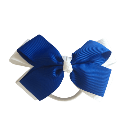 Royal Blue & White Hair Accessories - Ponytails and Fairytales