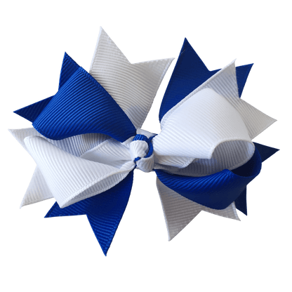 Royal Blue & White Hair Accessories - Ponytails and Fairytales