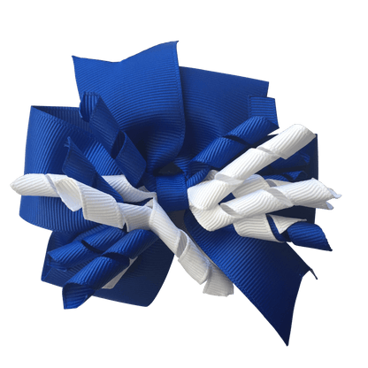 Royal Blue & White Hair Accessories - Ponytails and Fairytales