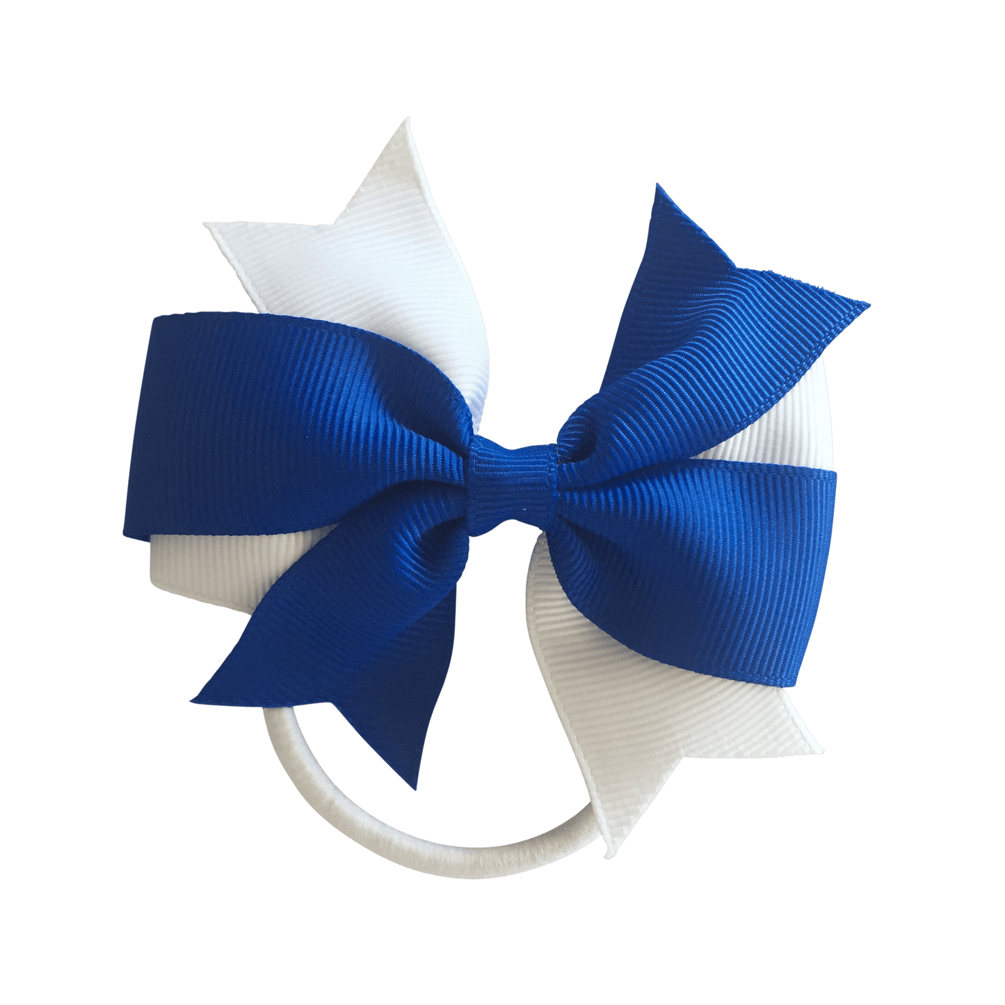 Royal Blue & White Hair Accessories - Ponytails and Fairytales