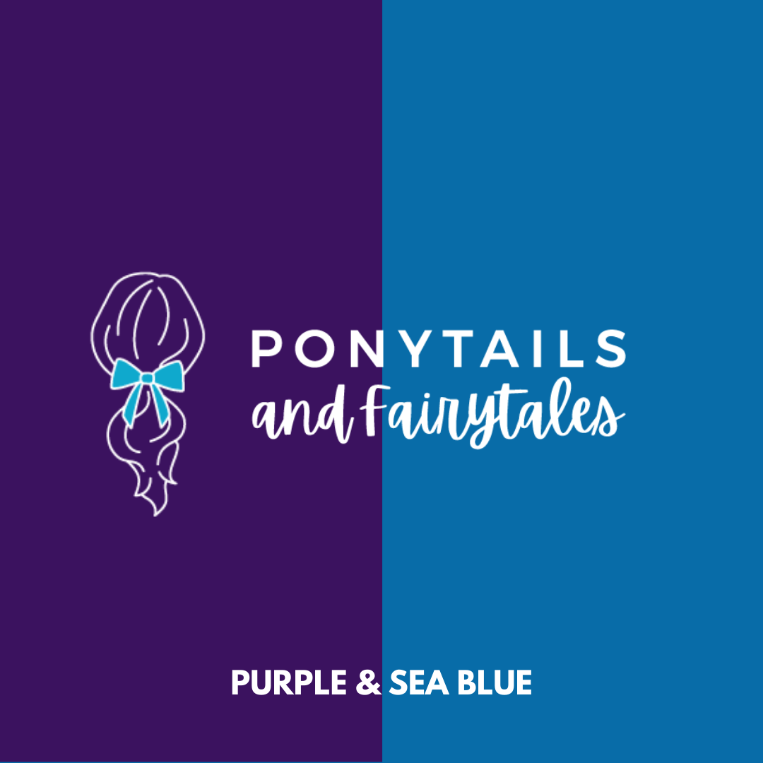 Sea Blue & Purple Hair Accessories - Assorted Hair Accessories - School Uniform Hair Accessories - Ponytails and Fairytales