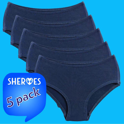 sHEROes School Underwear - Navy School Underwear sHEROes 5 5 pairs 