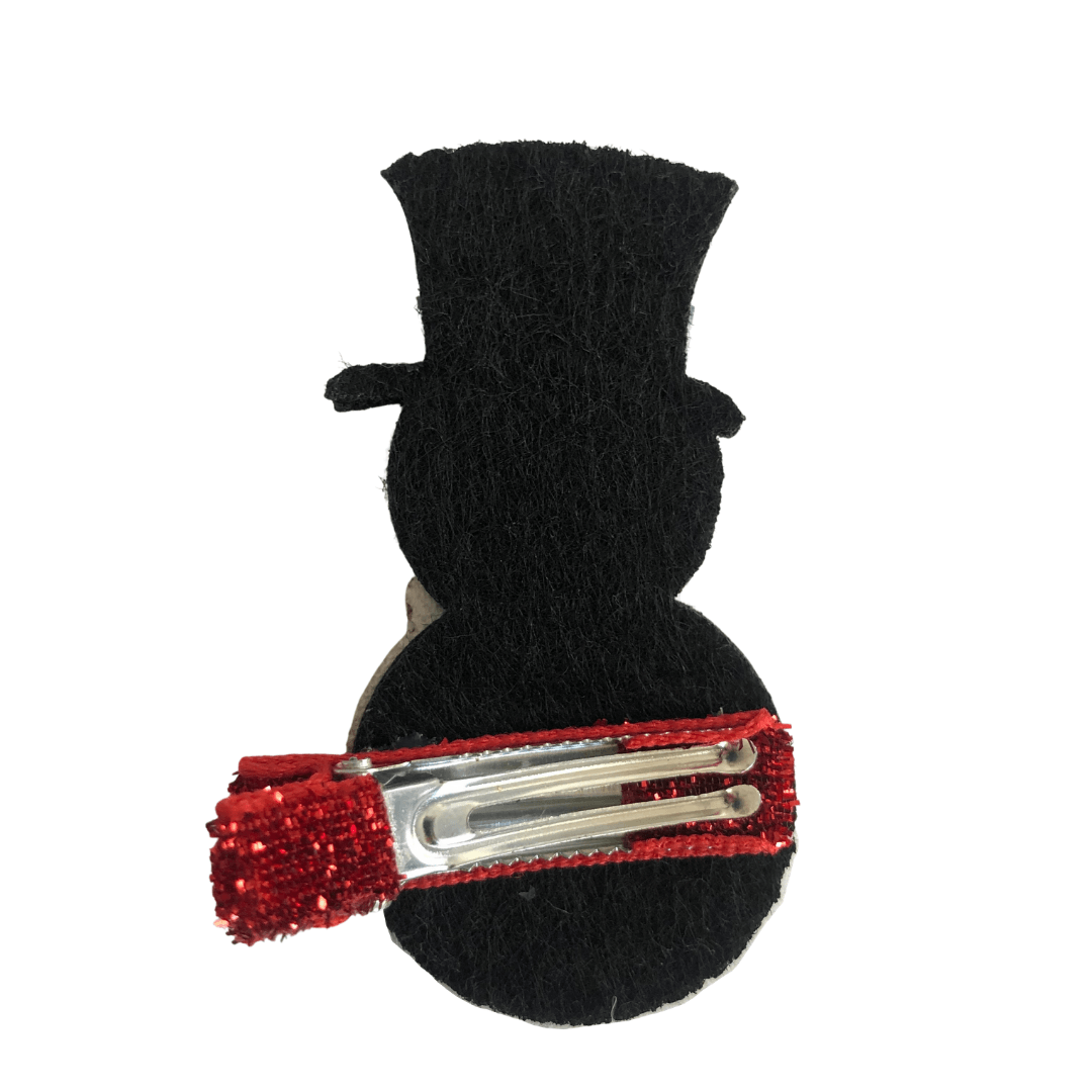 Shiny Snowman Hair Clip christmas Ponytails and Fairytales 