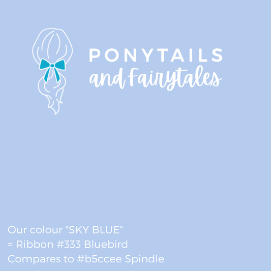 Sky Blue Hair Accessories - Ponytails and Fairytales