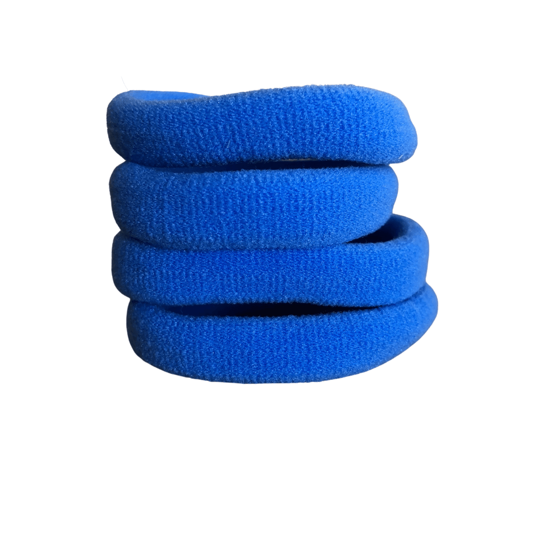 Soft Knitted Ponytail Holders (10pk) lackies School Ponytails Cornflower Blue 