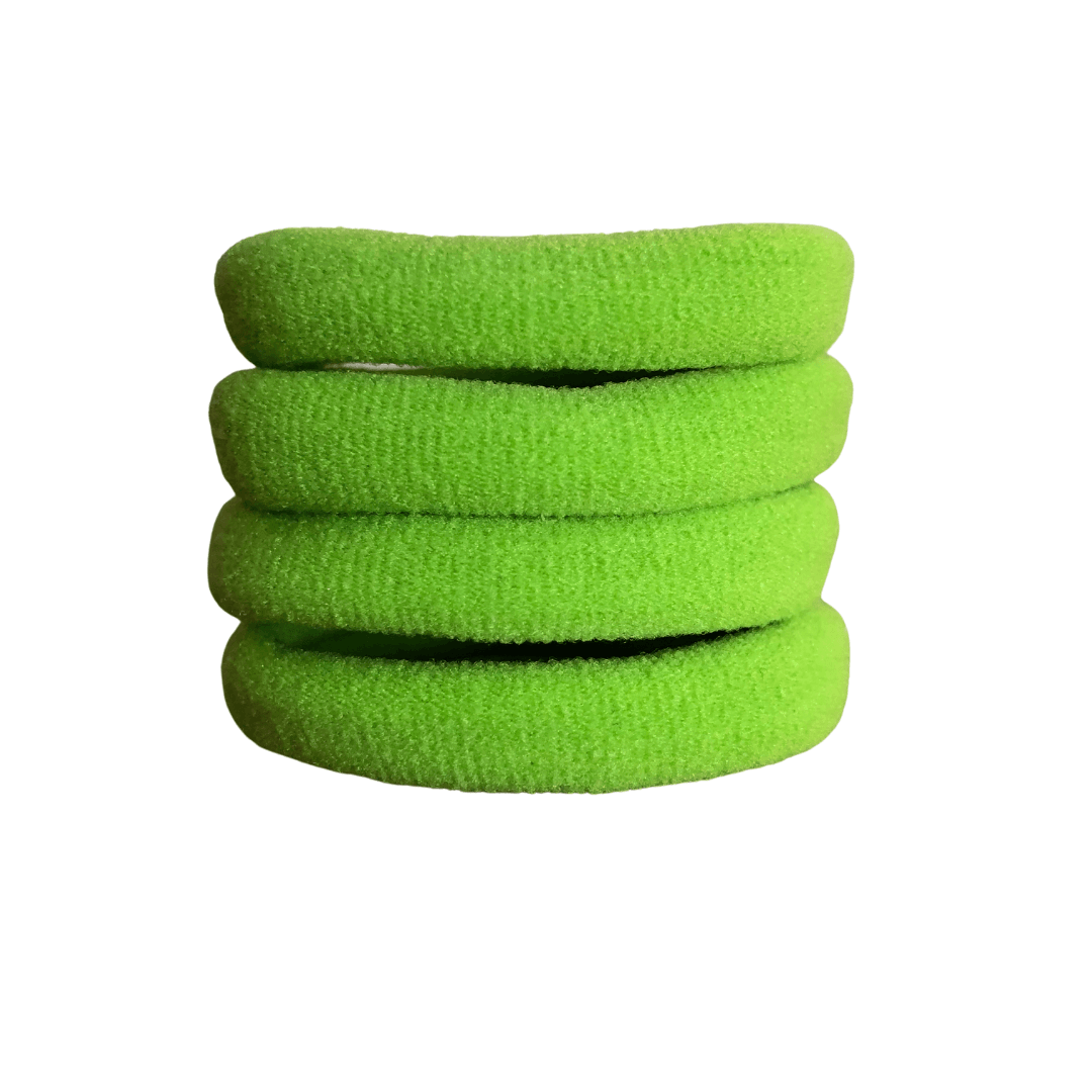 Soft Knitted Ponytail Holders (10pk) lackies School Ponytails Kiwi Green 