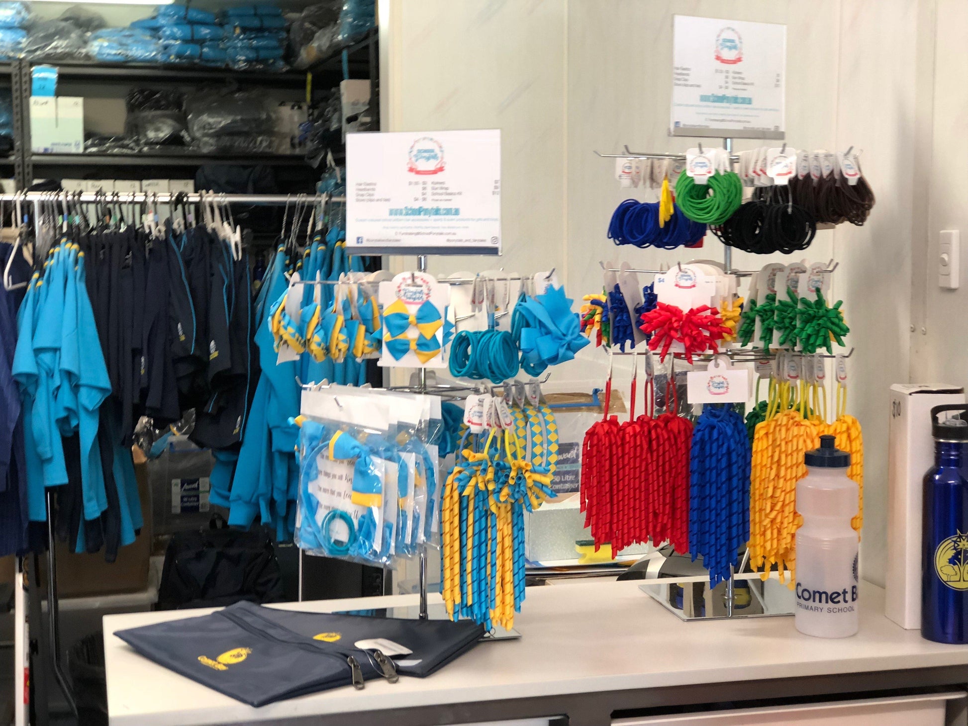 Stockist Counter Display: Large Spinner - Spinner Display - School Uniform Hair Accessories - Ponytails and Fairytales