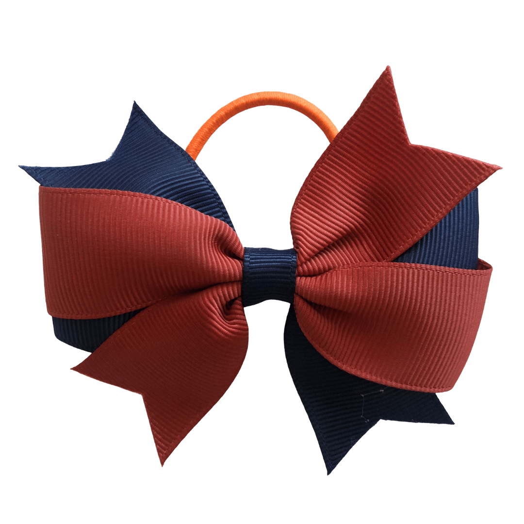 Swallowtail Bow Hair Tie (Thin Elastic) - hair ties - School Uniform Hair Accessories - Ponytails and Fairytales