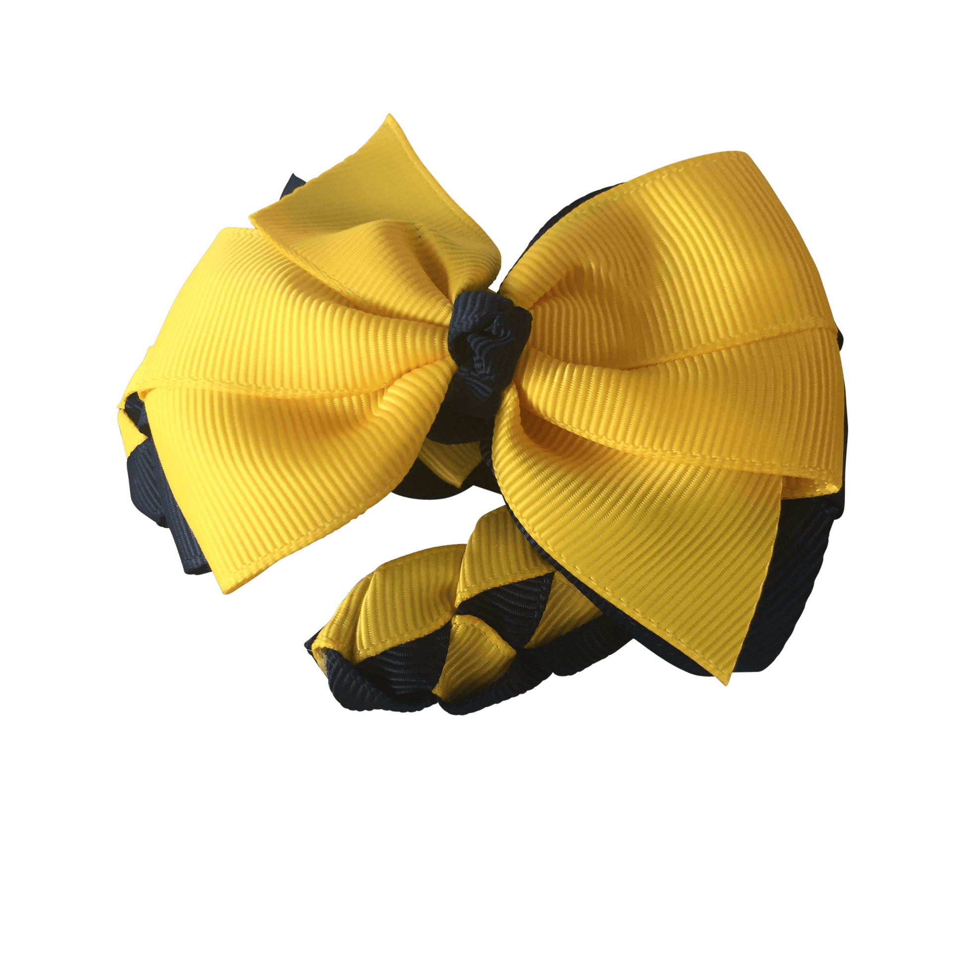 Yellow & Navy Hair Accessories - Ponytails and Fairytales