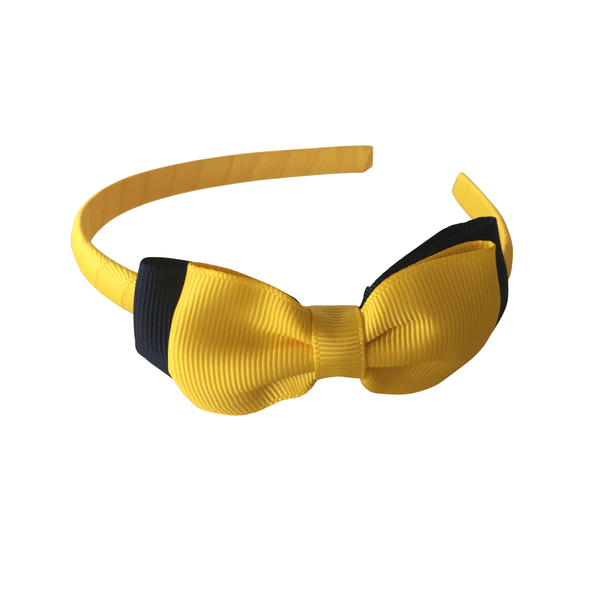 Yellow & Navy Hair Accessories - Ponytails and Fairytales