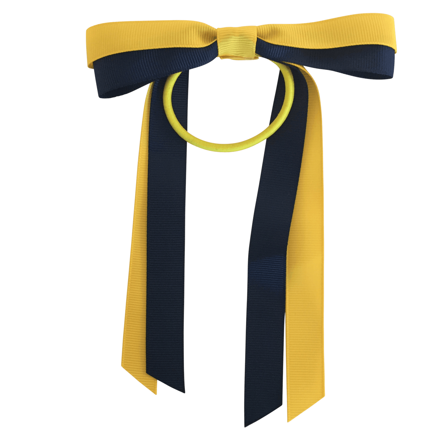 Yellow & Navy Hair Accessories - Ponytails and Fairytales