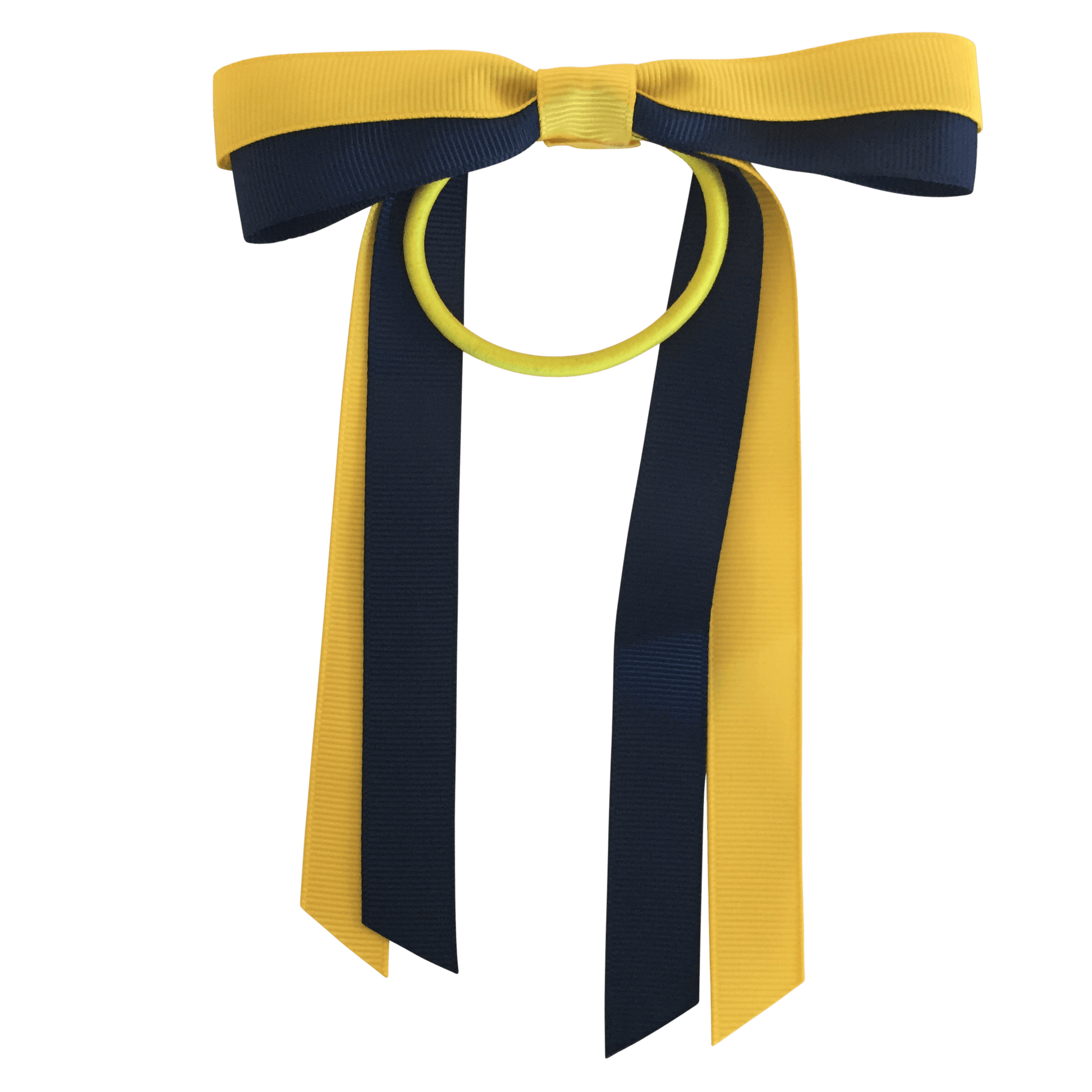 Yellow & Navy Hair Accessories - Ponytails and Fairytales