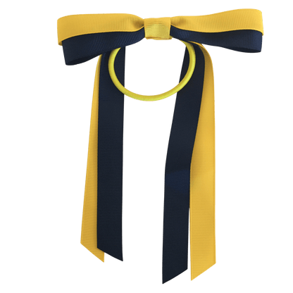 Yellow & Navy Hair Accessories - Ponytails and Fairytales