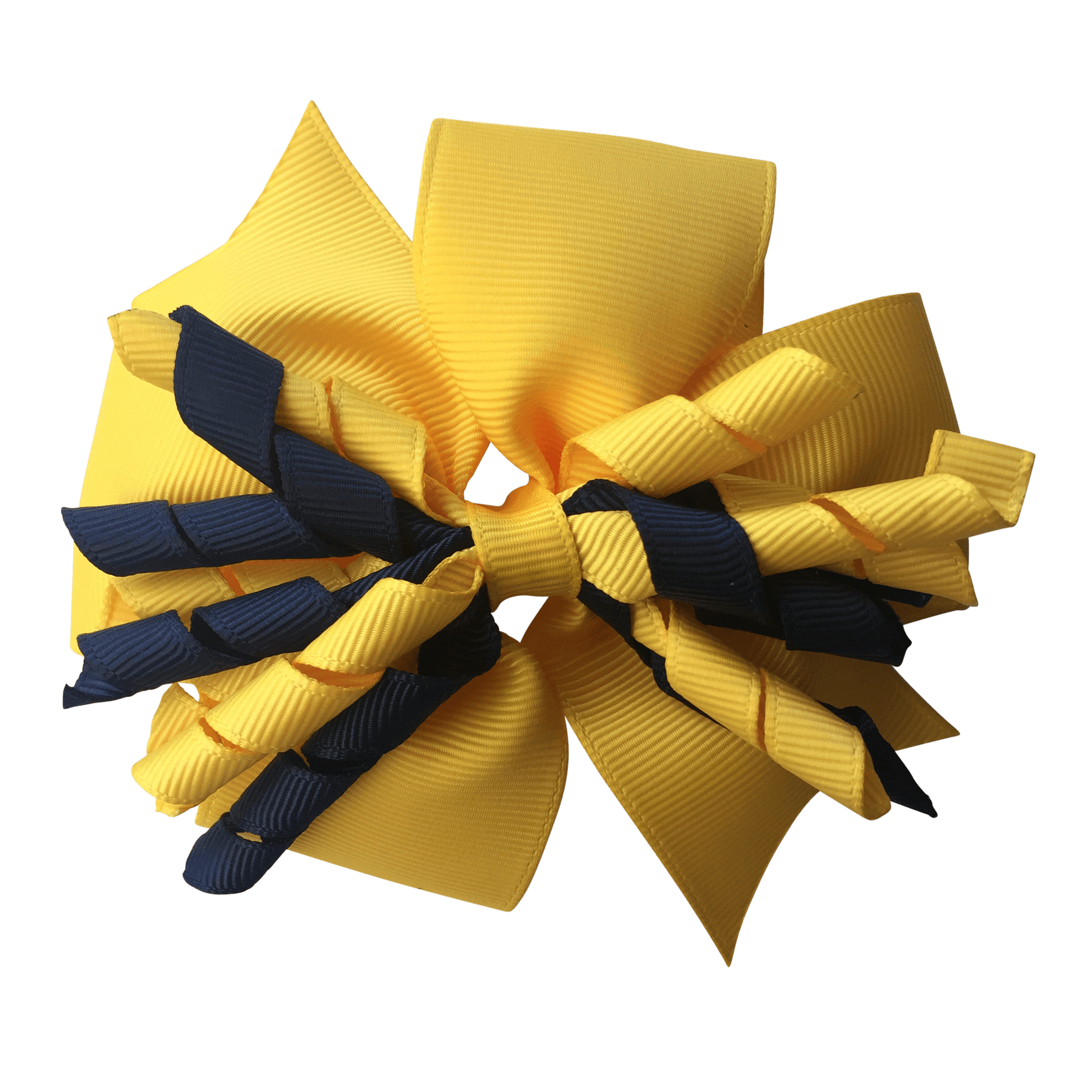 Yellow & Navy Hair Accessories - Ponytails and Fairytales