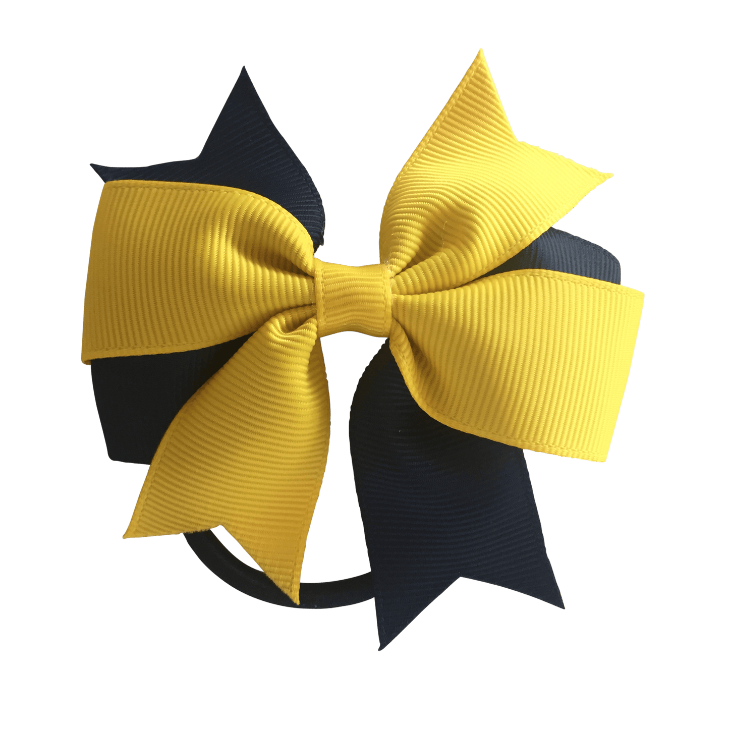 Yellow & Navy Hair Accessories - Ponytails and Fairytales